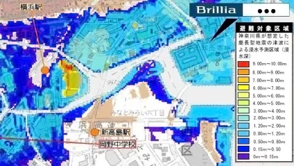 津波もしくは風水害ハザードマップ