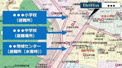 地震の被害想定マップ