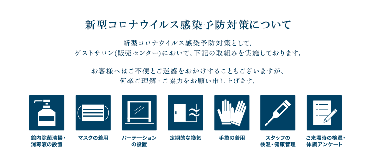 新型コロナウイルス感染予防対策について
