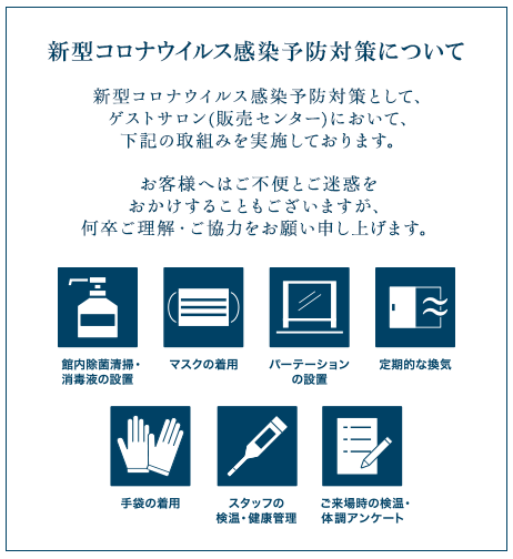 新型コロナウイルス感染予防対策について