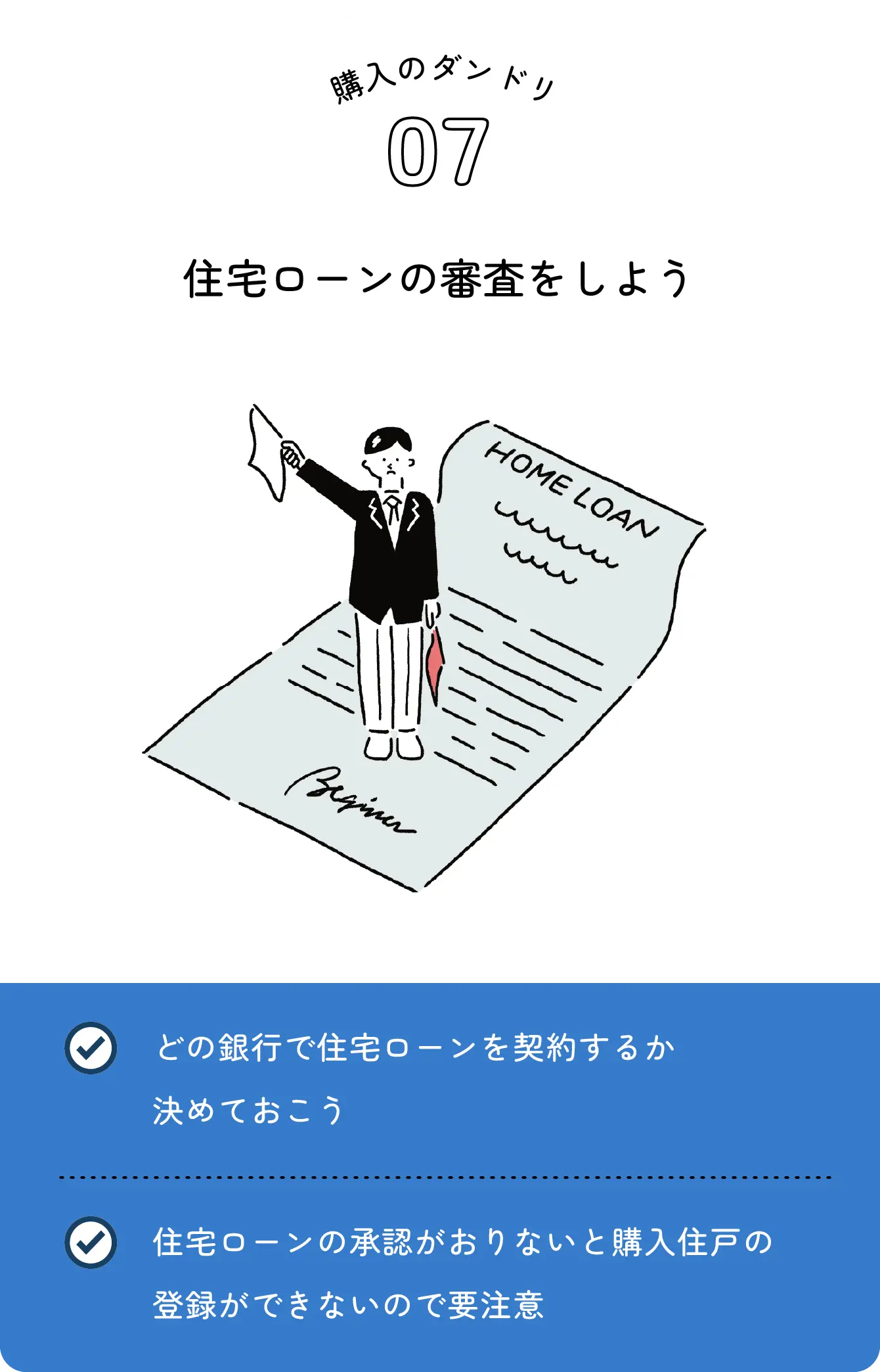 購入のダンドリ07 住宅ローンの審査をしよう