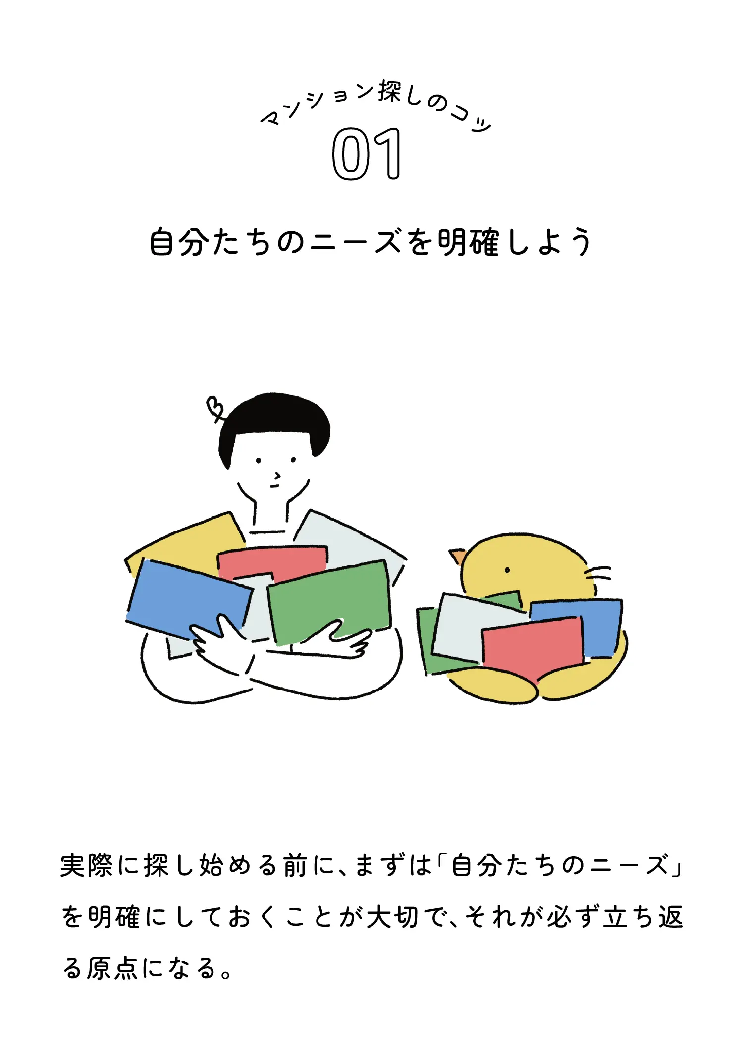 マンション探しのコツは 01 自分たちのニーズを明確にしよう