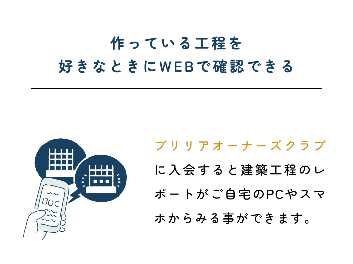 作っている工程を好きな時にwebで確認できる